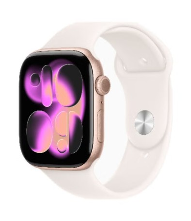 Apple Watch S 11 GPS 46mm Rose Gold Aluminium Case with Light Blush Sport Band - S/M